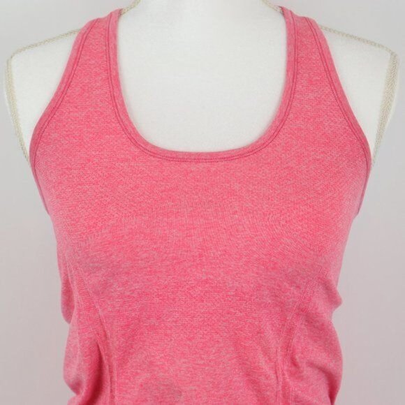 Athleta Speedlight Women's Small Pink Ruched Racerback Activewear Tank Top - Picture 2 of 6